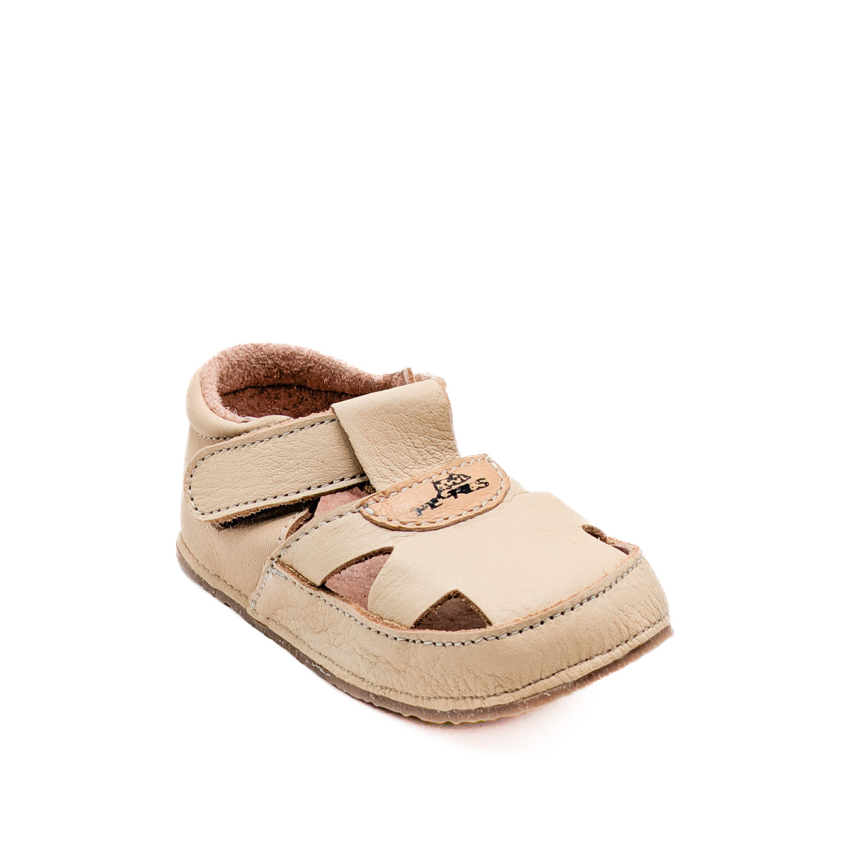 Pegres B1096 Toddler Leather Sandal Beige