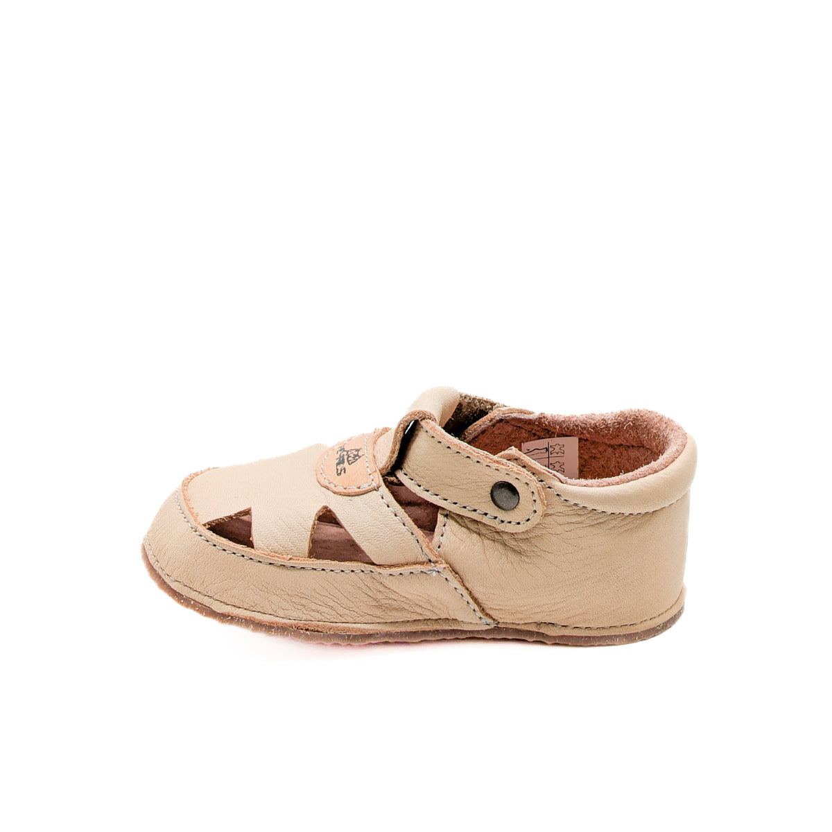 Pegres B1096 Toddler Leather Sandal Beige