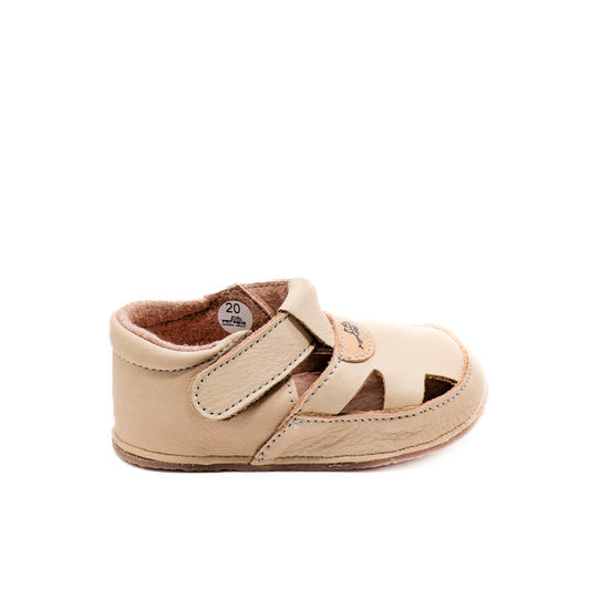 Pegres B1096 Toddler Leather Sandal Beige