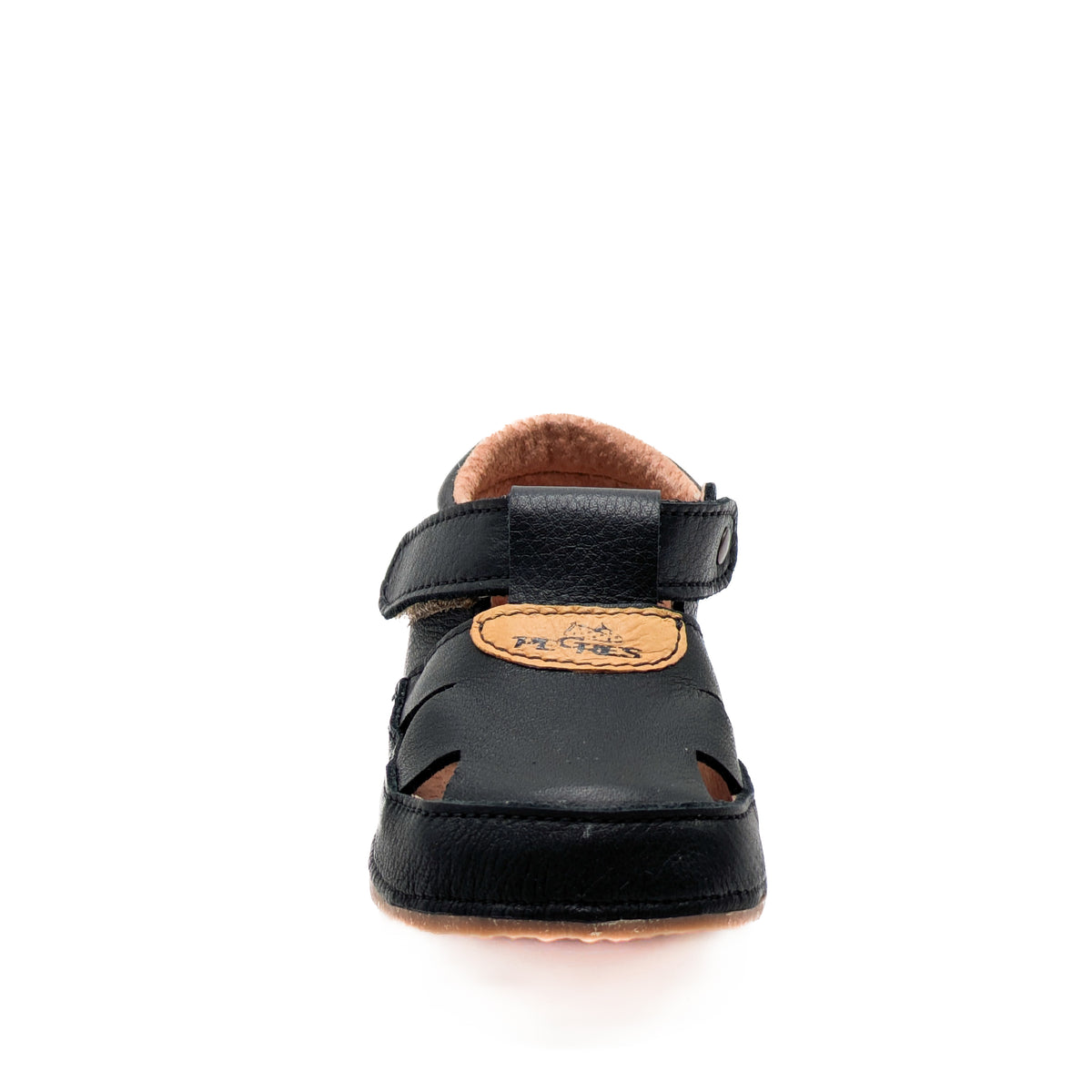 Pegres B1096 Toddler Leather Sandal Black