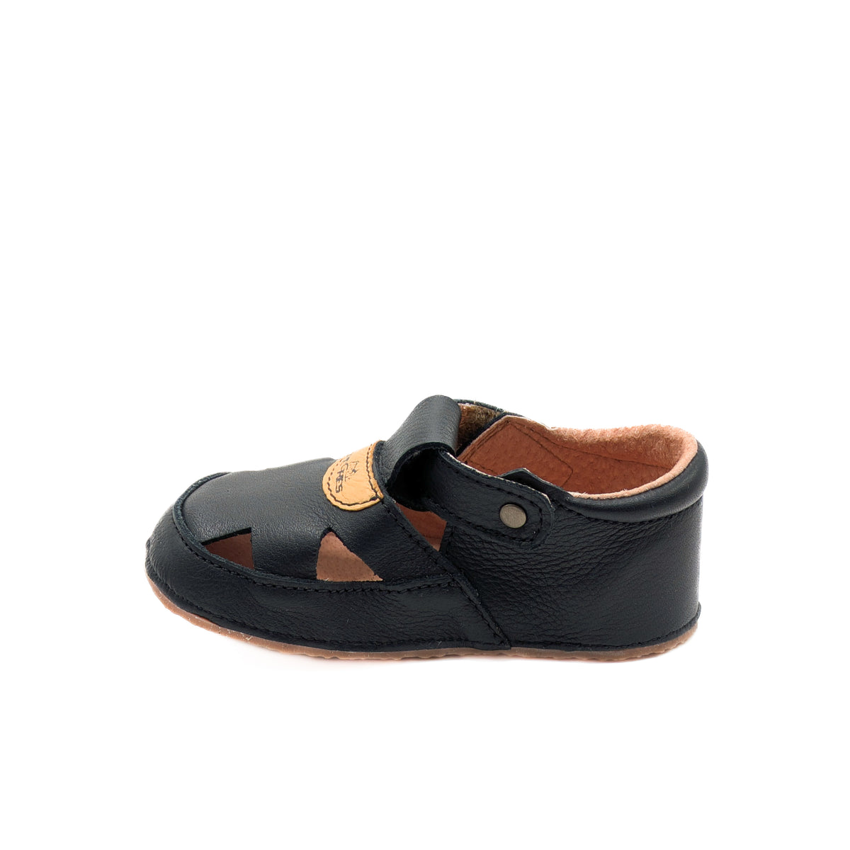 Pegres B1096 Toddler Leather Sandal Black