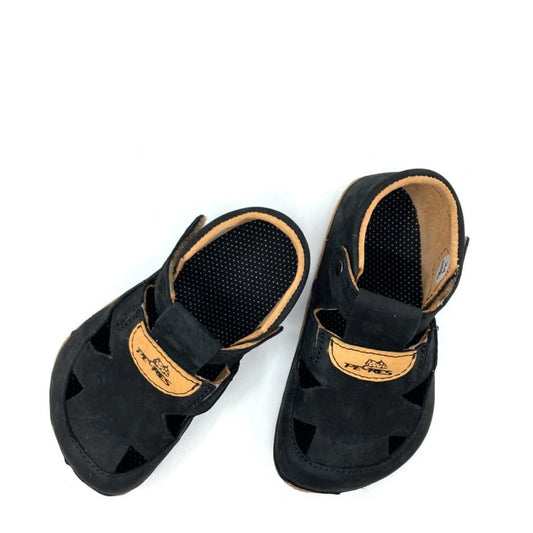 Pegres B1096 Toddler Leather Sandal Black