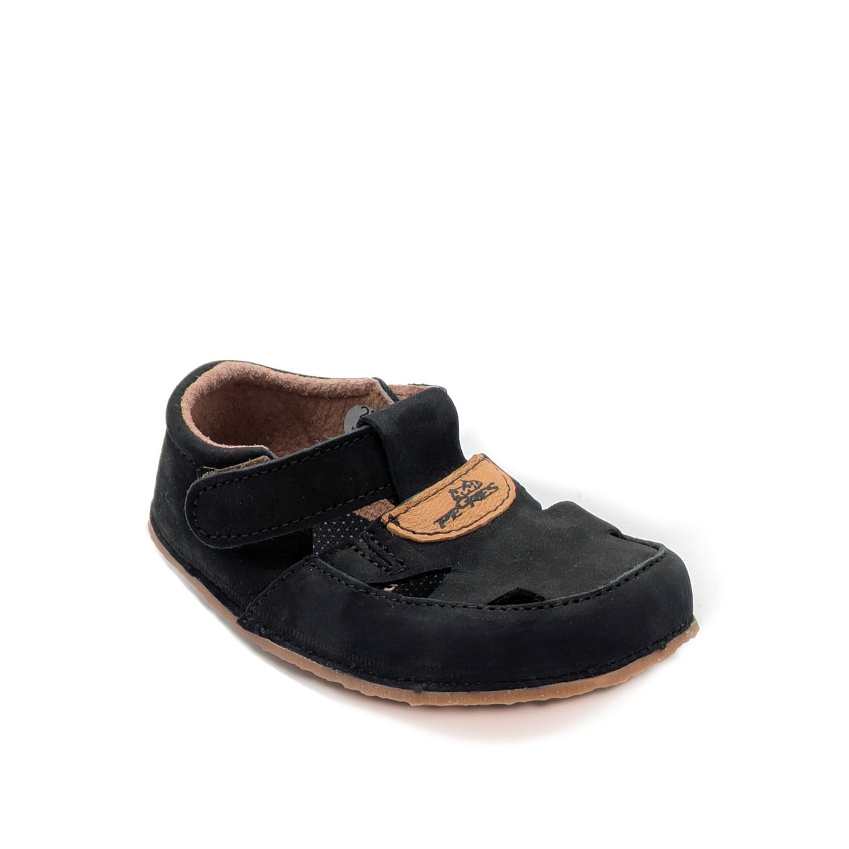 Pegres BF21 Toddler Leather Sandal Black