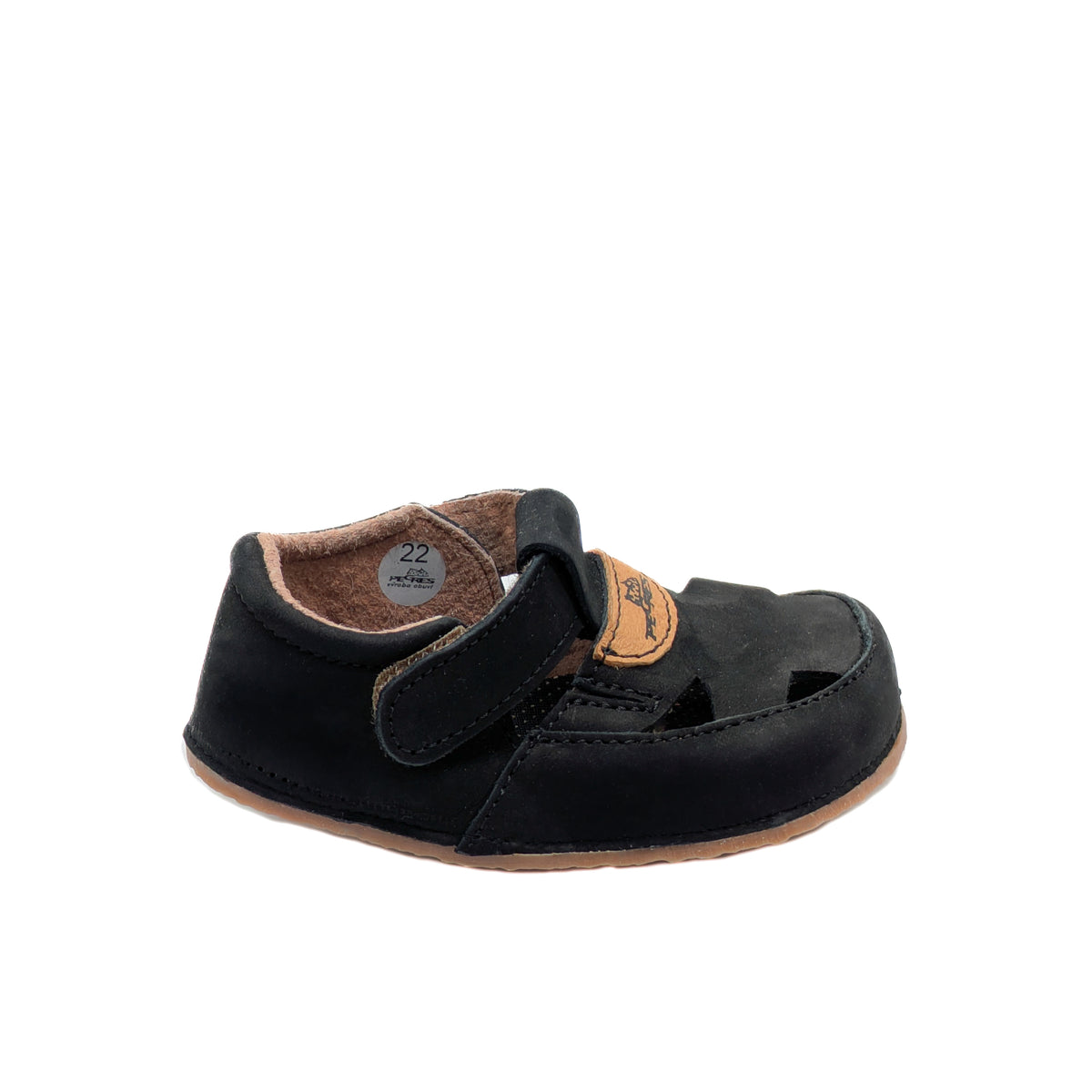 Pegres BF21 Toddler Leather Sandal Black